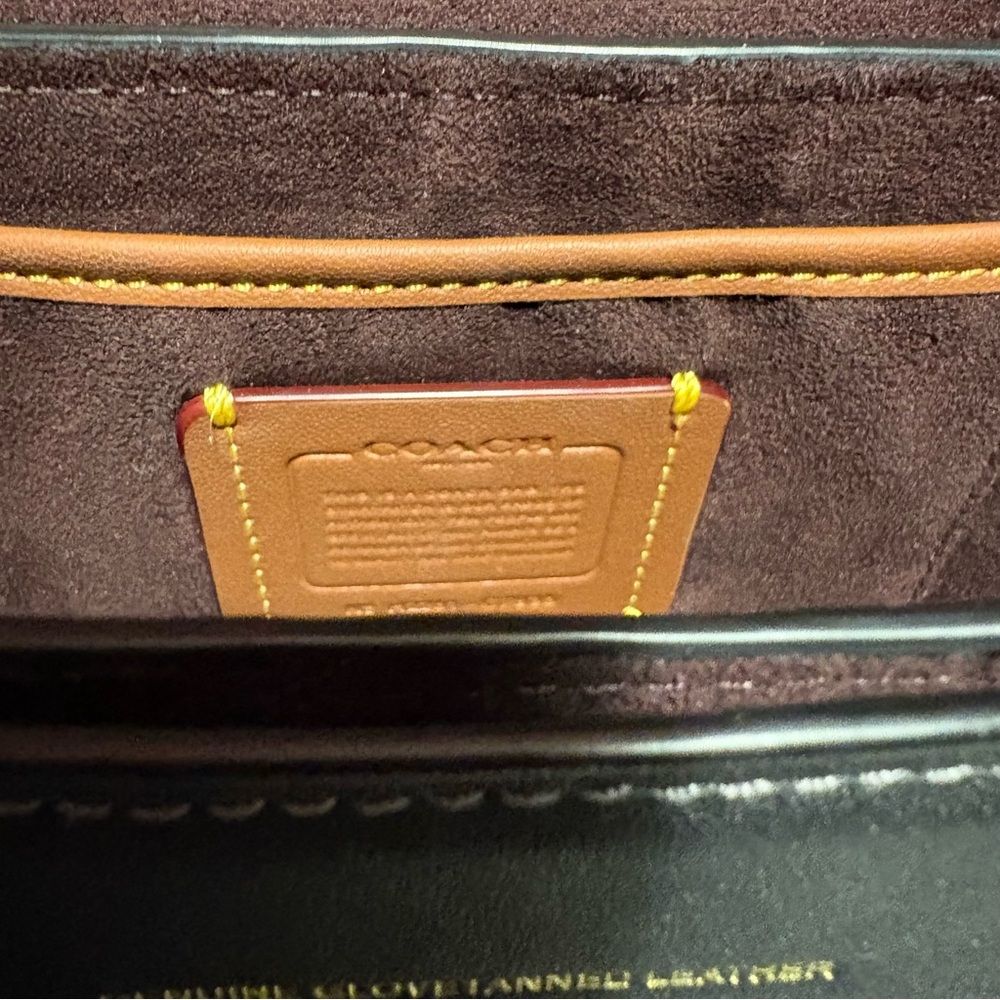 Coach Black Leather Tabby Shoulder Bag with Gold Hardware - Picture 9 of 12